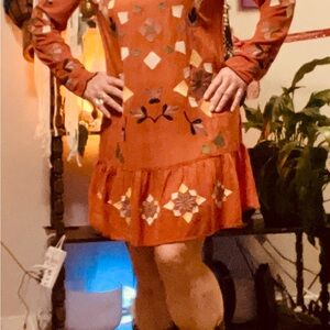 Chelsea & Violet Terracotta Long Sleeve Dress